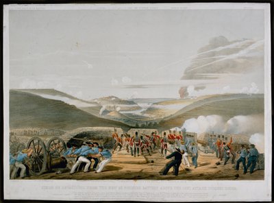 Siege of Sevastopol from the 32 Pounder Battery above the Left Attack Picquet House, engraved by Walker, published 1854 by Michael Biddulph